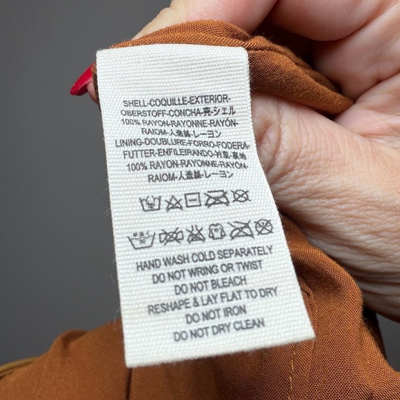 Free People Vegan Leather Mini Skirt Caramel Brown Paneled Size 6 - Picture 8 of 9